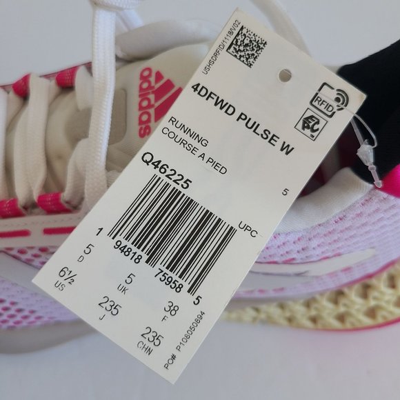 NEW Adidas Womens 4DFWD Pulse Running Shoes Q46225 Size 6.5 White Pink - Picture 8 of 8